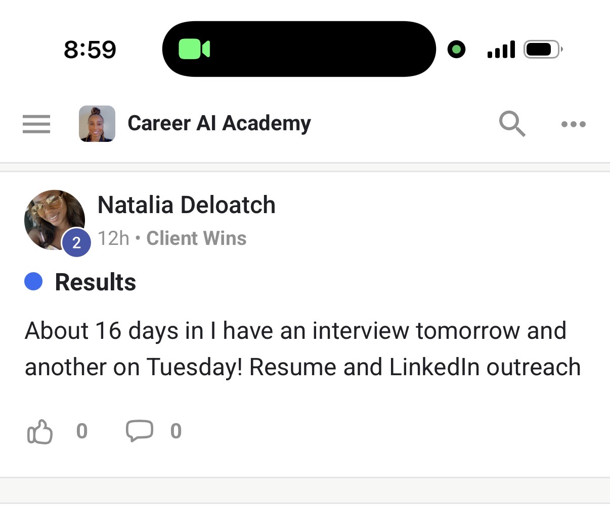 Post about two interviews stacked within 16 days
