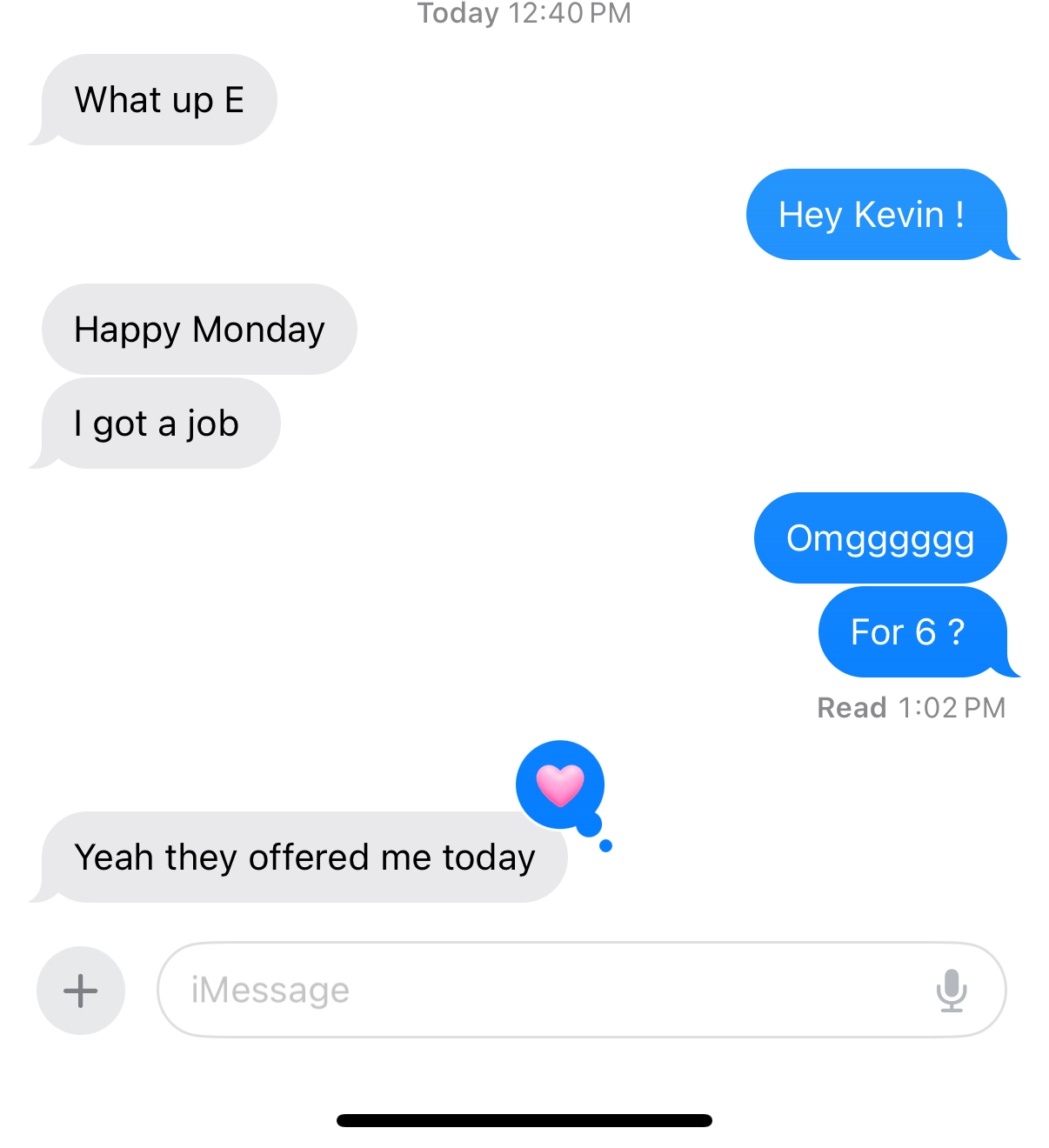 Client message about landing a six-figure role